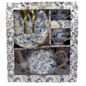 Grace Teaware Hummingbird Porcelain 7pc Tea Set NIB